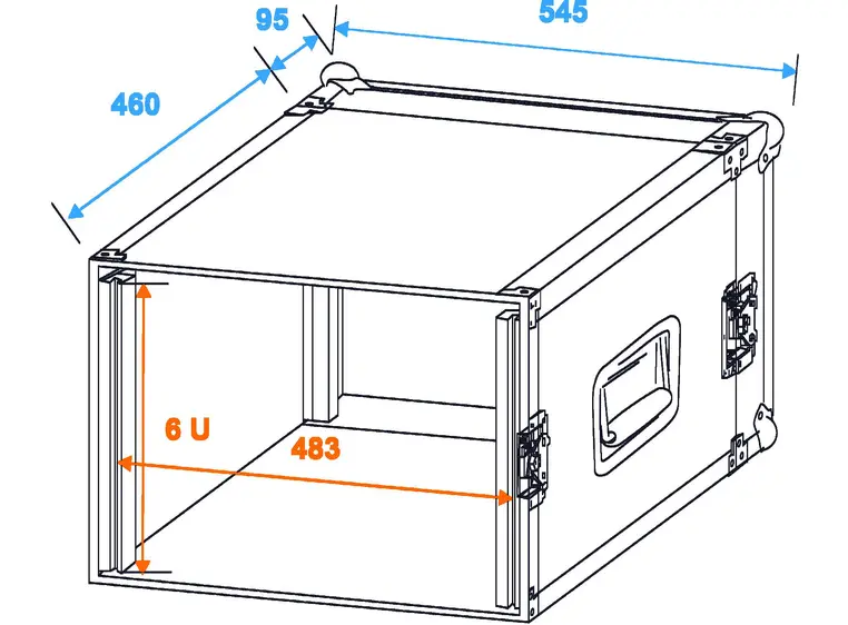 Amplifier rack PR-2,  6U 